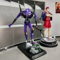 Estatua de EVA-01 de Evangelion de 200 cm, Tamaño Real 1:1, Alta Calidad, Figura de Anime de Resina y Fibra de Vidrio, Coleccionable, Decoración