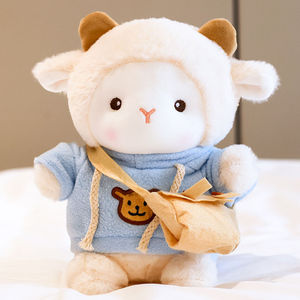 Jouet de mouton en peluche personnalisé de haute qualité pour enfants brodé PP coton rembourrage polyester matériau en peluche super doux de 3 ans et plus - Product Image 1