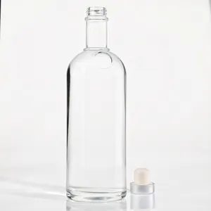 Fabrication de bouteilles en verre rentables de 750ml pour vodka/tequila/gin/rhum/whisky/brandy avec ISO