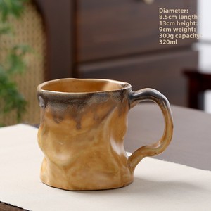 Wholesale 320ml Vintage Handmade <b>Ceramic</b> Mug Japanese Creative Coarse Pottery Coffee <b>Cup</b> - Product Image 6