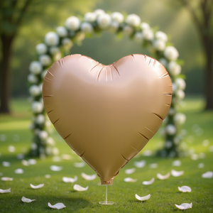 Globo de Aluminio con Forma de Corazón para Fiestas, 45 cm, Color Caramelo, Decoración para Bodas - Product Image 2