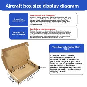 Boîte d'emballage carrée pour avion, en carton extra rigide, pour emballage électrique, commerce électronique, commerce extérieur, boîte en carton ondulé, vente en gros directe d'usine - Product Image 4
