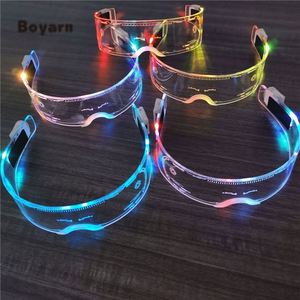 Occhiali da sole LED luminosi in acrilico Boyarn per feste, rave, discoteche - Occhiali futuristici con luci a LED - Product Image 3
