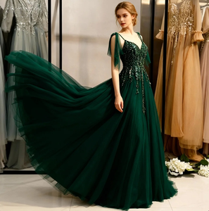 Verde smeraldo Plus Size abito da sera con strascico Sweep-elegante abito da dea <span class=keywords><strong>per</strong></span> il Gala - Product Image 2