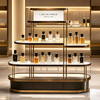 Présentoir de parfums en gros pour usine, étagères de présentation multi-niveaux, design de boutique pour la décoration de magasins de parfums