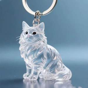 LLavero de recuerdo de piel de Mascota, llavero de memoria, acrílico transparente, cachorro, gatito, gato, perro, coleccionista de pelo, llavero de almacenamiento conmemorativo - Product Image 1