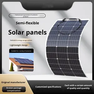<span class=keywords><strong>Panneau</strong></span> solaire photovoltaïque flexible 200W à vente chaude <span class=keywords><strong>pour</strong></span> la charge de <span class=keywords><strong>voiture</strong></span>, tricycle, véhicule électrique, 18V, portable, noir/blanc - Product Image 5