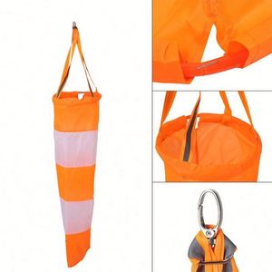 Accesorio de Exhibición Colgante para Exteriores de Alta Resistencia, Personalizado, en Tela Oxford Rojo Anaranjado con Impresión Digital de Alta Visibilidad, Tipo Windsock para Aeropuertos - Product Image 4