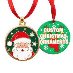 Design personalizzato decorazioni in lega di zinco 2025 metallo forniture regalo ornamenti albero di natale ciondolo palle albero decorazioni ornamenti - Product Image 1