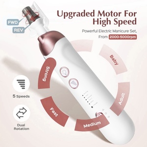 5 Speed Cordless <b>Nail</b> Drill 5 in 1 Electric <b>Nail</b> <b>File</b> Set Toenail Grinder Professional Manicure Pedicure Kit - Product Image 6