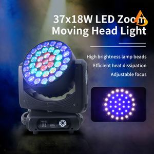 Luz LED Móvil con Zoom de Fábrica 37x18W, Efecto Ojo de Abeja, DMX 512, RGBW - Product Image 2