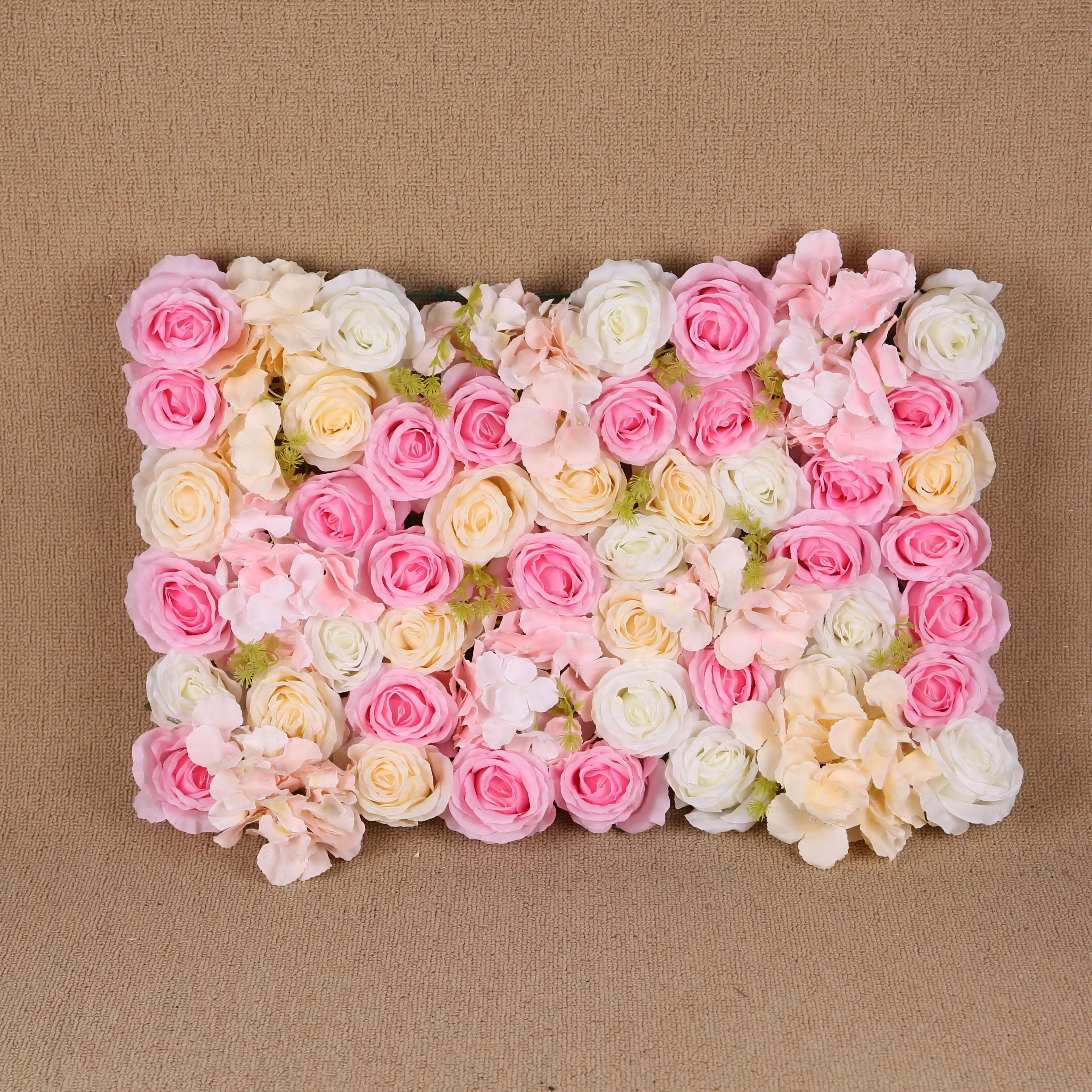 Rosa de parede floral 3d, flores artificiais de hortência para decoração de casamento, de parede 3d de rolo para decoração de festa