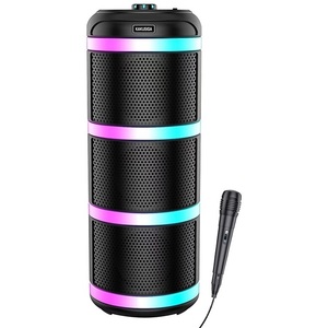 Kakusiga Karaoke Speaker 3x4 20W Rechargeable With Led Lights <b>Bluetooth</b> Fm Usb <b>Microphone</b> - Product Image 1