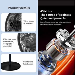 Ventilateur sur pied électrique portable <span class=keywords><strong>de</strong></span> qualité SKD/CKD, télécommande, <span class=keywords><strong>18</strong></span> <span class=keywords><strong>pouces</strong></span>, vente en gros d'usine - Product Image 3