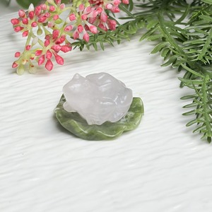 Venta al por mayor de estatuas de rana de cristal [boho], piedra decorativa de cristal para atracción de riqueza, tallado en piedra, fragmentos de piedra en bruto, colección de minerales - Product Image 2