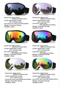 משקפי סקי בהתאמה אישית, שכבה כפולה, נגד אדים, ניתנים להתאמה למשקפי ראייה, ספורט חיצוני, משקפי סקי, הגנה UV 400 - Product Image 2