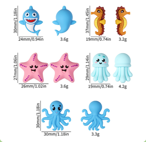 Nouvelles Perles en Vrac Créatives Personnalisées en Forme d'Animaux Marins 3D (Étoiles de Mer) en PVC et Silicone pour Stylos et Accessoires DIY – Vente en Gros - Product Image 2