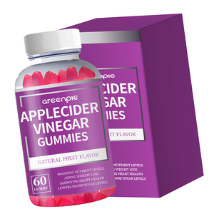 Greenpie Apfelessig-Gummibärchen Natürlicher Fruchtgeschmack 60 Gummis pro Flasche Nahrungsergänzungsmittel für Männer - Product Image 3