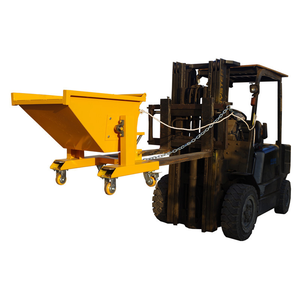 फोर्कलिफ्ट-अटैचलेट मेटल 1000 किलोग्राम औद्योगिक अपशिष्ट बिन ट्रॉली के लिए 4 स्विस कैस्टर के साथ - Product Image 6