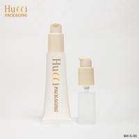 Tube cosmétique sans air personnalisé D25 15ml-50ml blanc avec pompe, pour fond de teint liquide, sérum facial, crème réparatrice, tube à presser