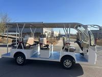 Voiture électrique de tourisme ouverte pour 11 passagers, autonomie de 50-60 milles, moteur 4000W, pour le transport en navette des centres de villégiature et des aéroports
