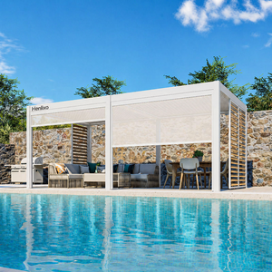 Pergola en aluminium galvanisé, résistante aux intempéries, <span class=keywords><strong>abri</strong></span> extérieur <span class=keywords><strong>pour</strong></span> cour et <span class=keywords><strong>jardin</strong></span> - Product Image 1