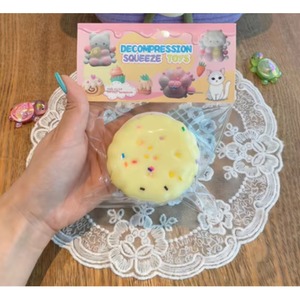 ของเล่นบีบ TPR รูปคุกกี้โมจิสี่สี Taba Squishy บีบแล้วคืนรูปช้า ของเล่นบีบคลายเครียด รูปคุกกี้เหมือนจริง - Product Image 4