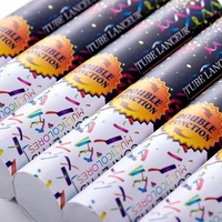 Umweltfreundliche, handgeworfene Konfettikanone mit individuellen Farben für Silvester, Weihnachten, Diwali, Abschlussfeier, Halloween und Geburtstag