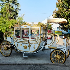 Carruaje Eléctrico Real Estilo Cenicienta, Carruaje Puxado por Caballos, Carroza Eléctrica de Boda de Alta Calidad - Product Image 3