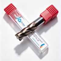 Fraise à bout arrondi en carbure monobloc à 4 cannelures R0.2 pour usinage CNC, pour l'ébavurage et la semi-finition de l'acier moulé