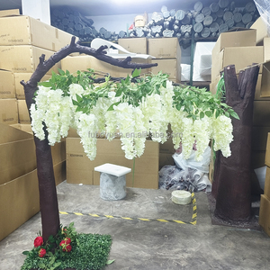 Arreglo Floral Colgante de Pared S31, Lámpara de <span class=keywords><strong>Techo</strong></span>, Flor de Glicinia Artificial de Seda <span class=keywords><strong>para</strong></span> Decoración de Salón de Eventos y Bodas - Product Image 2