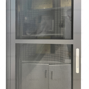 DONGYU a quattro pannelli in alluminio PD/PT porta a battente pieghevole a <span class=keywords><strong>doppia</strong></span> <span class=keywords><strong>anta</strong></span> moderna porta d'ingresso anteriore esterna esterna porta scorrevole - Product Image 5
