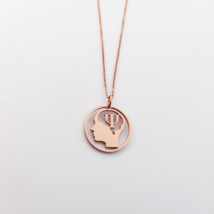 Collier Psychologie en Acier Inoxydable 316L, Bijou Symbole Psychique, Cadeau Délicat pour Psychologue, Bijoux en Acier - Product Image 3