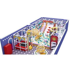 Aire de jeux intérieure personnalisée pour enfants, sur le thème bleu, de 1200 m², hauteur 3,2 m, pour parc d'attractions commercial - Product Image 4