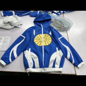 Chaqueta de nailon con revestimiento Anime <span class=keywords><strong>Sonic</strong></span>, bordado 3D con apliques de tela, cuello alto, estilo oversize, forro de malla, con cremallera, impermeable - Product Image 4