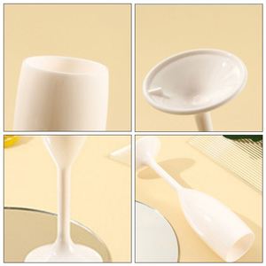 Verres à vin blanc jetables en plastique de haute qualité pour les fêtes, les toast et les mariages - Product Image 3