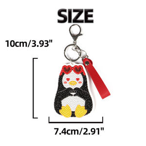 DIY Jouets faits à la main 3D Diamant Autocollant <span class=keywords><strong>Peinture</strong></span> Hobby Kits Enfants Présente Cadeau Promotionnel Pingouin Porte-clés - Product Image 4