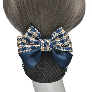 Chignon professionnel en coton fait main, motif pied-de-poule coréen, pour infirmières, hôtesse de l'air <span class=keywords><strong>et</strong></span> personnel hospitalier - Product Image 1