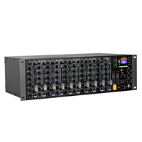 D120M Mixeur audio professionnel monté en rack à 12 canaux intégré avec console d'effet analogique pour audio vidéo et éclairage