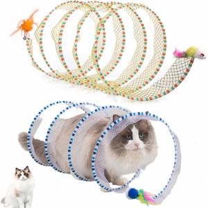 Túnel para Gatos Plegable de Entrega Rápida, Túnel Espiral para Gatos de 10 Pulgadas, Juguete Portátil para Gatos, Juguetes Personalizados para Gatos - Product Image 1