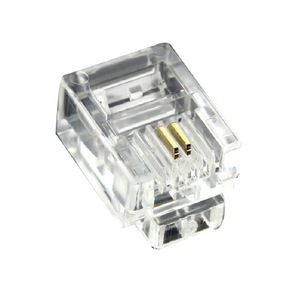 Conector Telefónico Rj11 6P2C Transparente para Línea Telefónica, Paquete de 1000 - Product Image 2