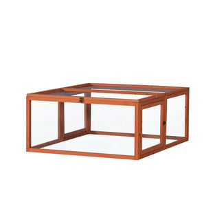 Açık kapalı küçük hayvan kafesi ahşap tavuk Coop Run kafes ile galvanizli tel örgü - Product Image 1