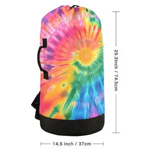 Nouveauté : Sacs à dos de rangement pliables, résistants à l'eau, grande capacité, avec imprimé tie-dye personnalisé, design tendance, pour la maison - Product Image 3