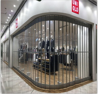 Porte pliante en polycarbonate en plastique transparent, 50 pièces, accessoire de magasin Commercial, porte en PVC