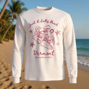 Camiseta de manga larga Just A Salty Beach Vermont Spring Break 2025 - Product Image 3