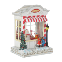 Lanterne LED de Noël en gros, fabriquée en Chine, maison miniature, tourbillon d'eau, globe à neige de luxe