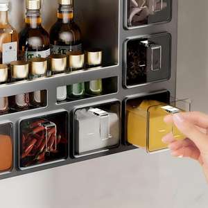 Étagère murale perforée en acier au carbone extra-épais pour assaisonnements, rangement combiné pour la maison - Product Image 4