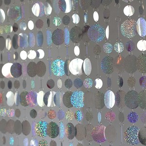 Decorazione della fase della festa di nozze fornisce la <span class=keywords><strong>sala</strong></span> dell'hotel pendenti pendenti in plastica <span class=keywords><strong>tende</strong></span> di paillettes Laser - Product Image 5