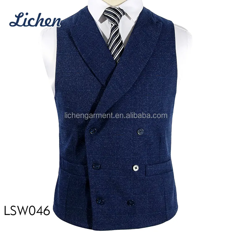 OEM China supplier mens double breasted waistcoat victorian waistcoat men's suit vest