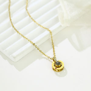 Nouvelle Projection de photos en acier inoxydable personnalisée Couple Pet <span class=keywords><strong>Family</strong></span> Photo collier personnalisé entendre - Product Image 3